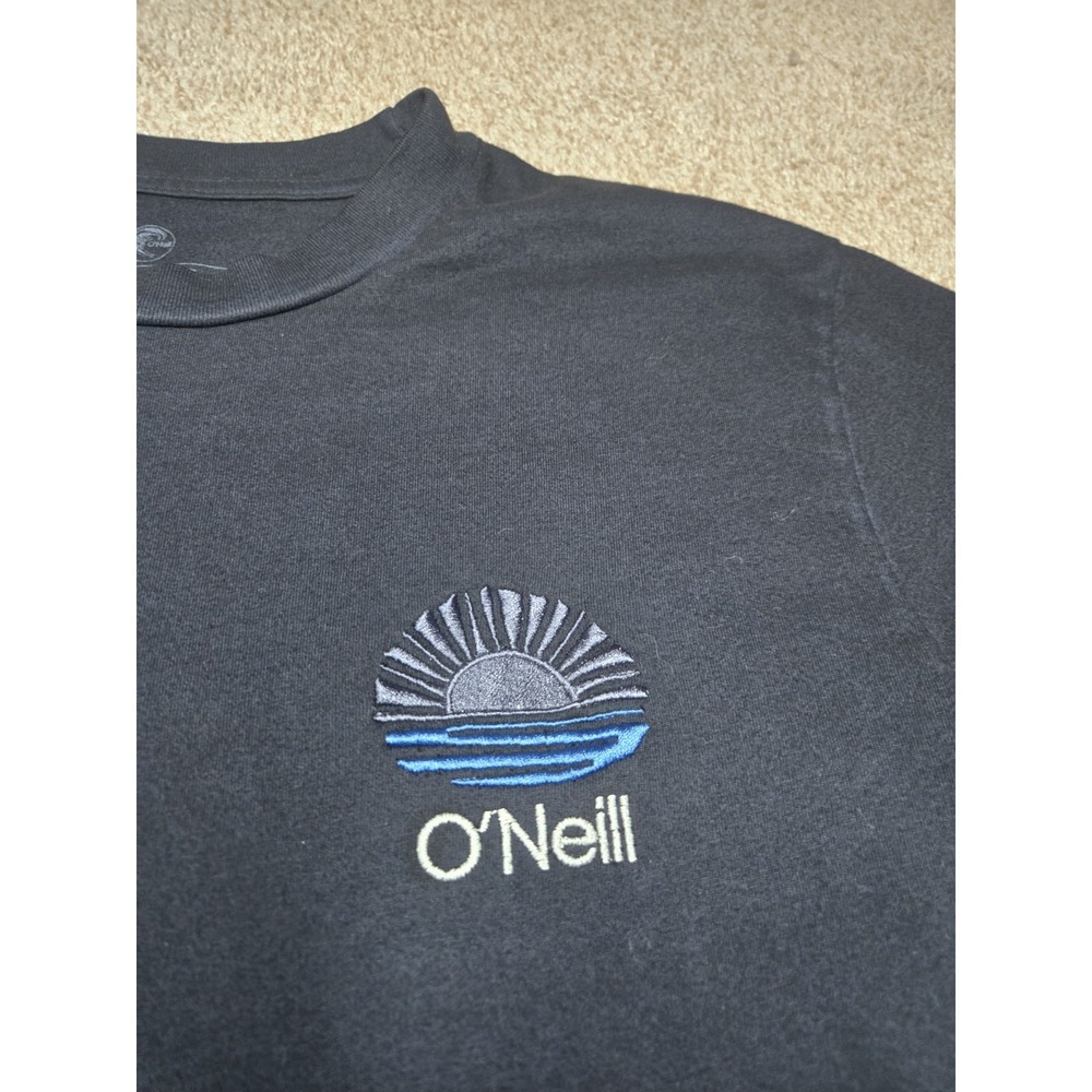 O'Neill Black Relaxed Fit Embroidered Men's Crew Neck Short Sleeve T-Shirt S - Picture 2 of 6